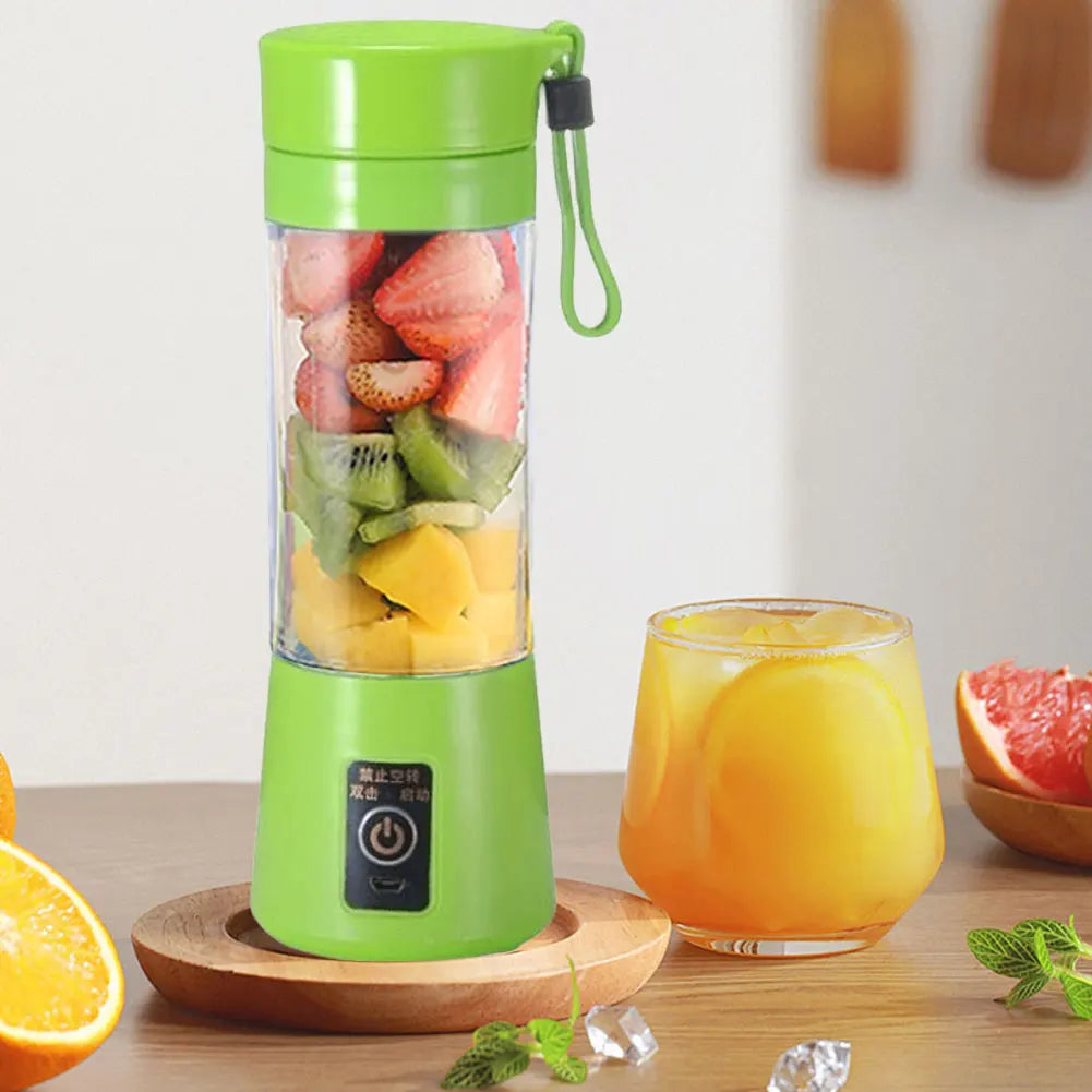 400Ml Mini Blender Bottle with 6 Blades Smoothie Milkshake Maker Multifunctional Vegetable Juicer Blender for Home Office Travel