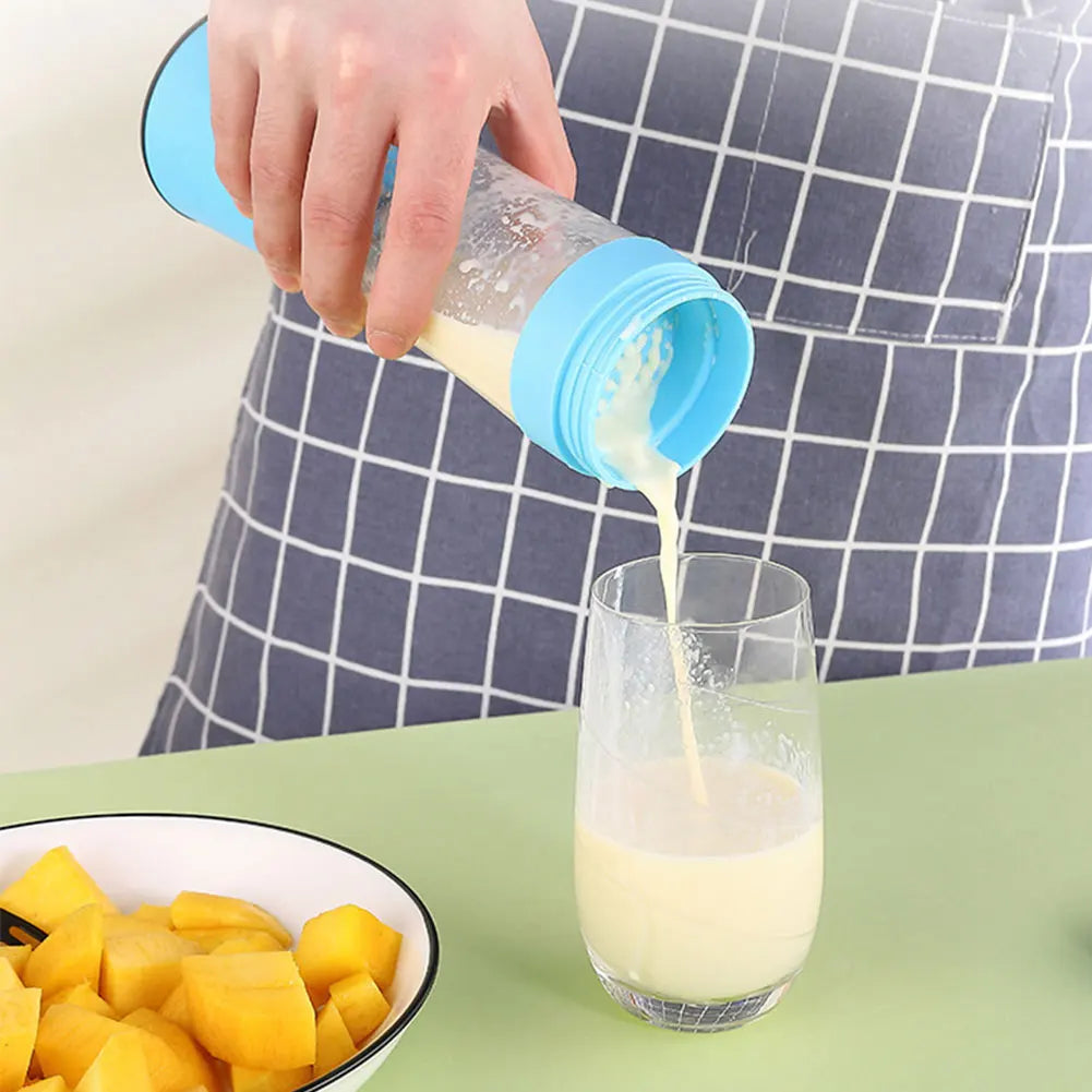 400Ml Mini Blender Bottle with 6 Blades Smoothie Milkshake Maker Multifunctional Vegetable Juicer Blender for Home Office Travel