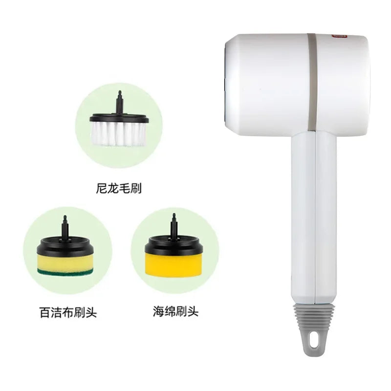 Electric Cleaning Brush Multifunctional Cleaning Cloth Steel Wire Ball Brush Kitchen Dishwashing Brush Pot Brush Shoe Brush